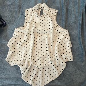 Polkadot papaya top